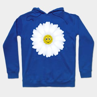 White Smiley Flower Hoodie